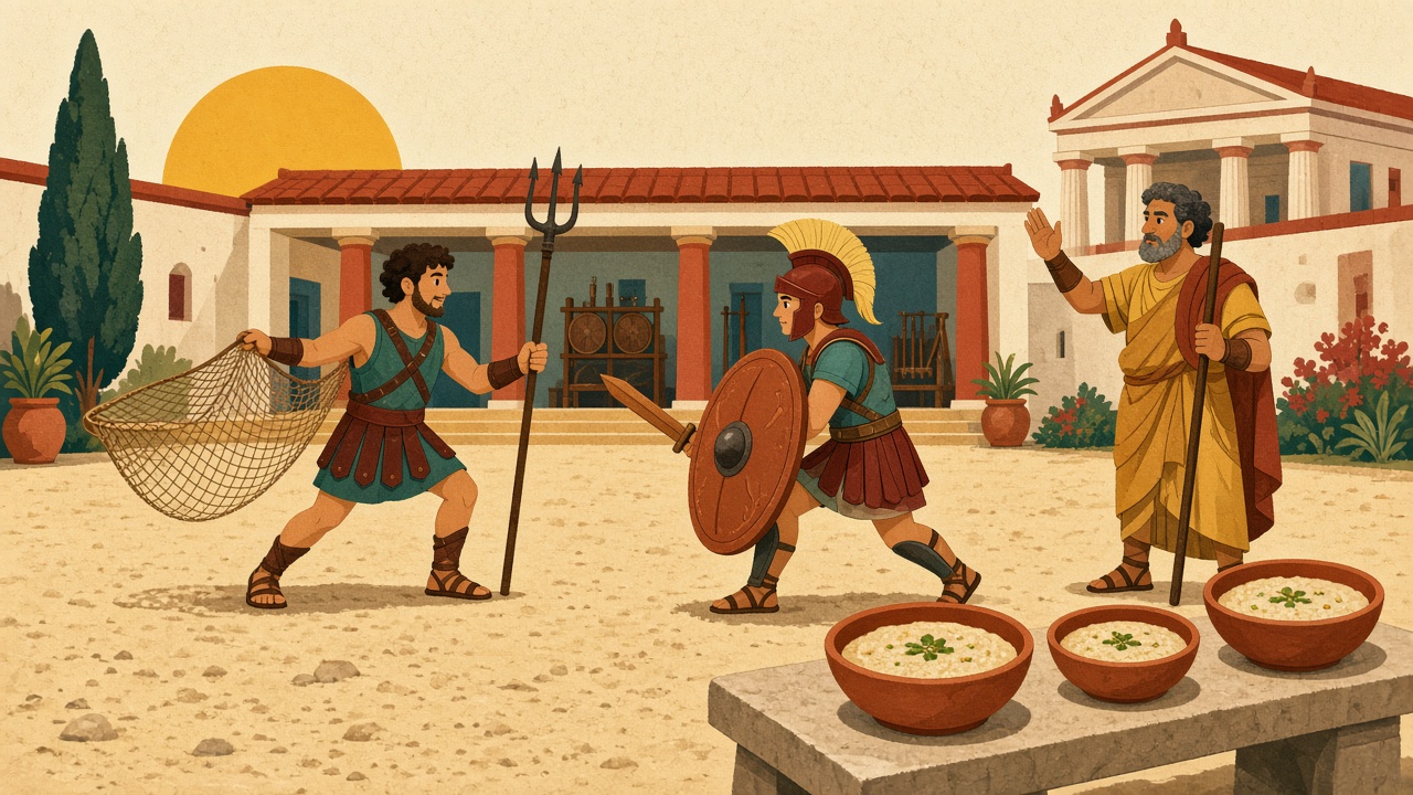 Illustration for chapter 4: Gladiators: Myths vs Reality
