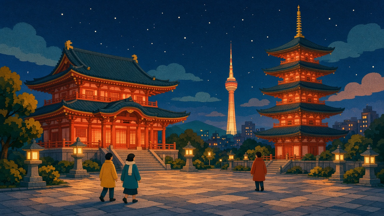 Illustration for chapter 6: Fire, Rebirth, and Tokyo at Night